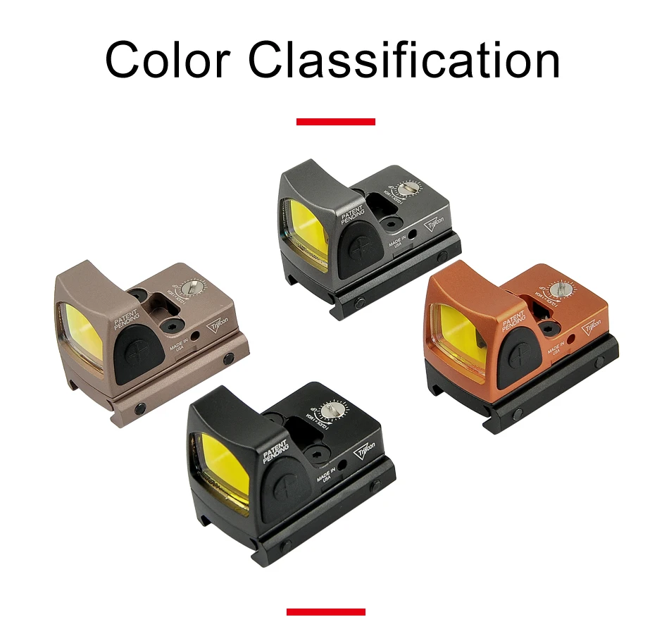 Охотничья винтовка мини RMR Reflex Red Dot прицел коллиматор Глок охотничьи прицелы охотничий пистолет подходит 20 мм Pictinny Rai
