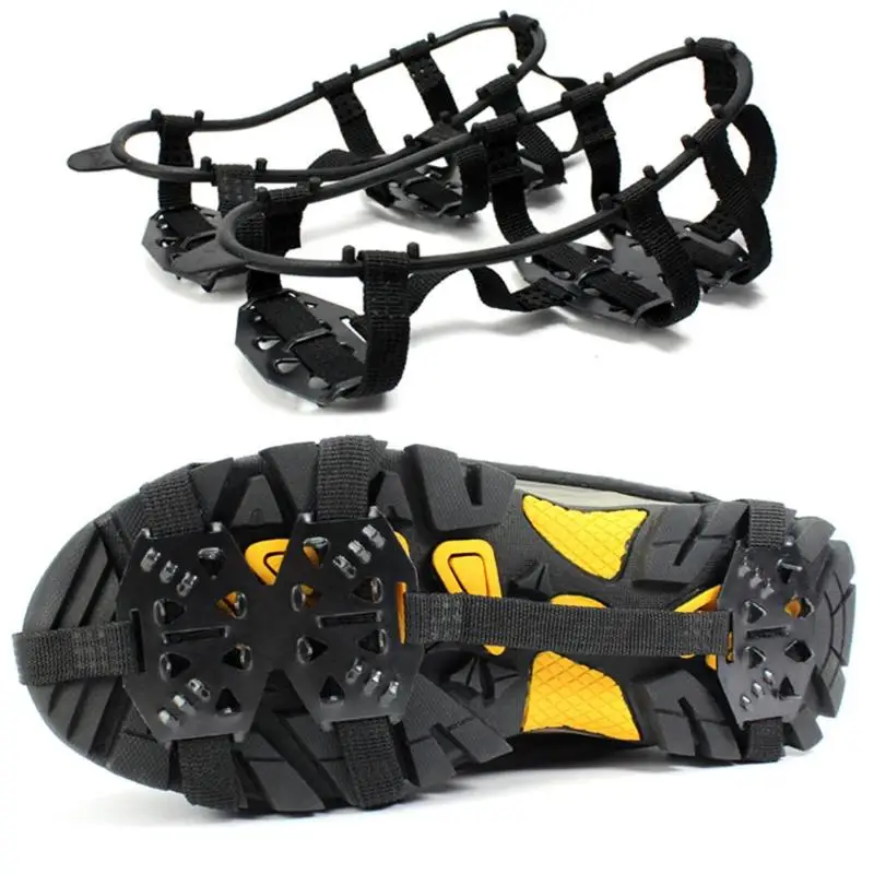 

24 Teeth Ice Gripper for Shoes Durable Crampons Winter Climbing Anti Slip Shoes Cover Spike Grips Cleats for Ice Snow