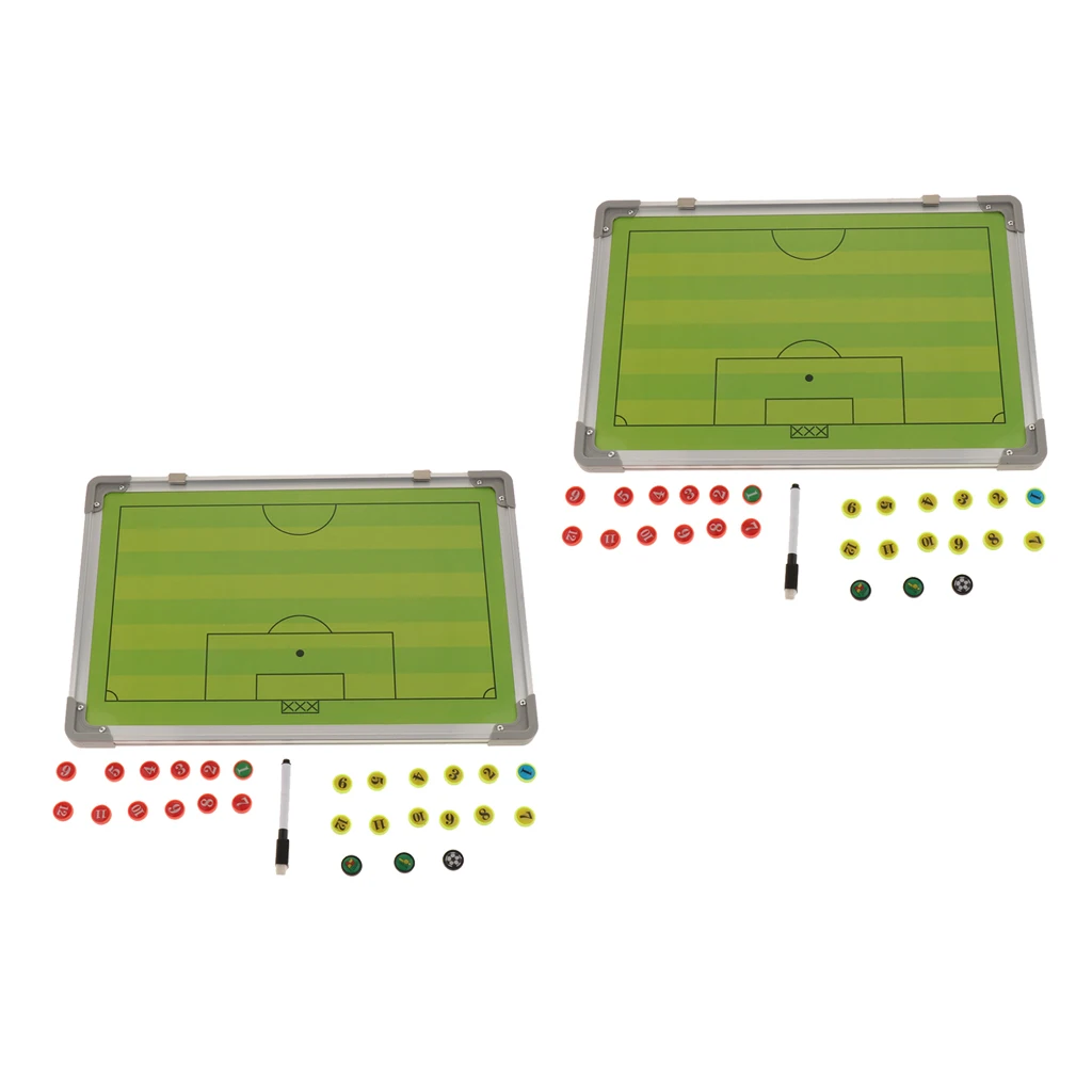 2 набора Премиум футбольной тренировочной доски магнитный двухсторонний буфер