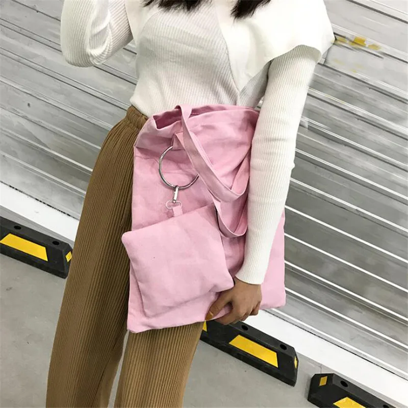 Новая модная прочная Женская Студенческая Холщовая Сумка через плечо сумка для