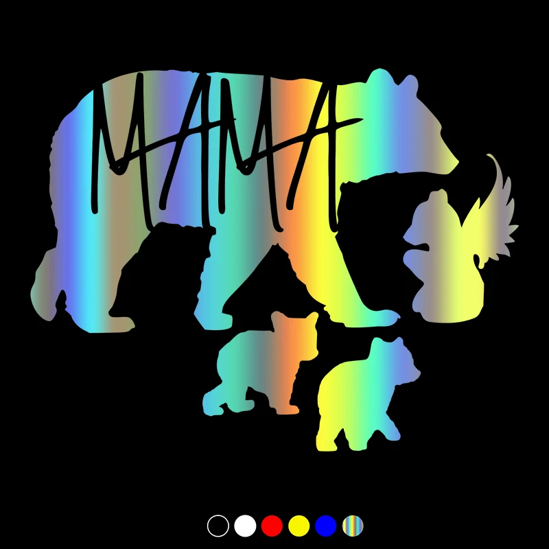 

CS31090# Mama Bear with Baby and Angel Bears Die-cut Vinyl Decal Car Sticker Waterproof Auto Decors