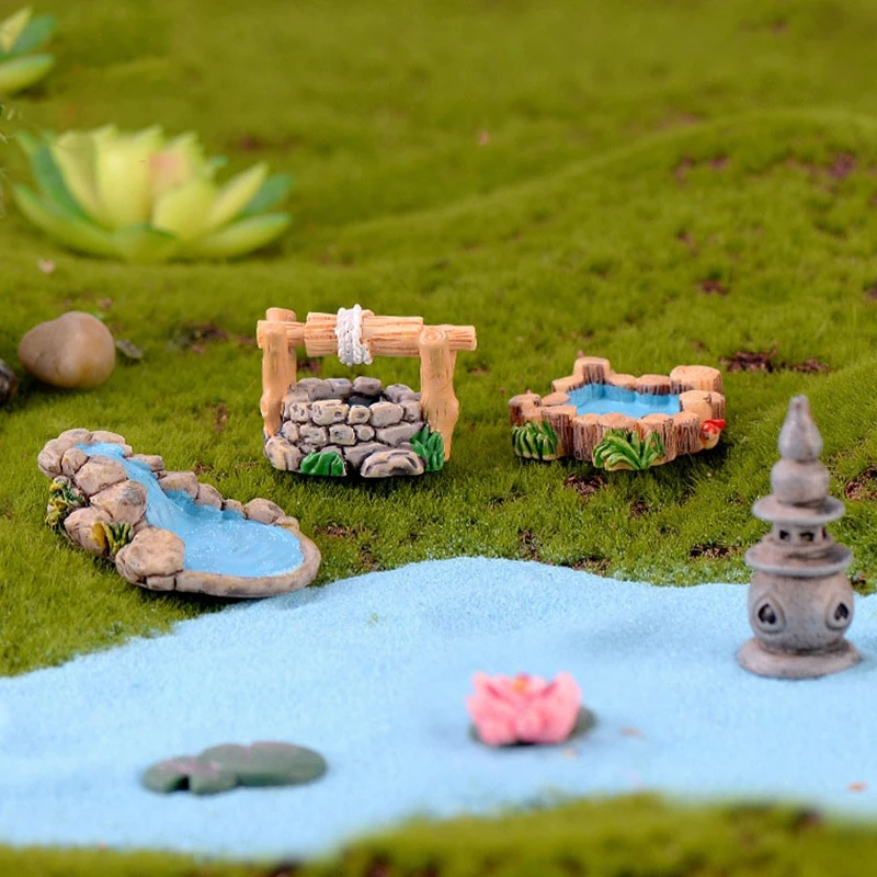 Moss Micro Landscape Antique Resin Scene Ornament Chinese Style Lighthouse Pool Bridge Fish Tank Aquarium Decoration Accessories | Дом и сад