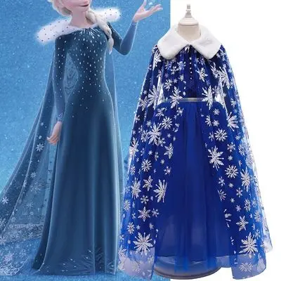 Новинка 2021 платье Эльзы вечерние платья для девочек одежда косплея принцессы