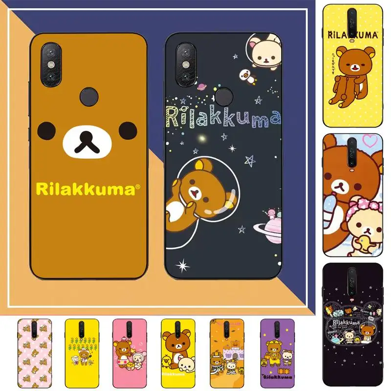 

FHNBLJ Rilakkuma cute cartoon Phone Case for RedMi note 7 8 9 6 5 4 X pro 8T 5A