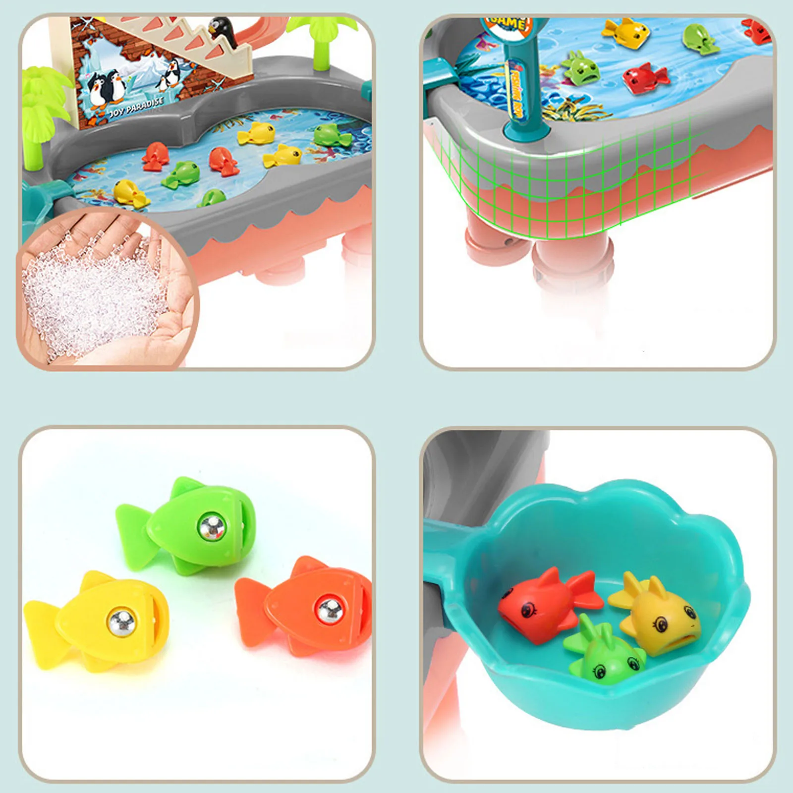 

Penguin Slide Magnetic Fishing Toy Pool Set Children's Baby Gifts Parent-child interactive Toys Game Baby Bath Toys Outdoor Toy