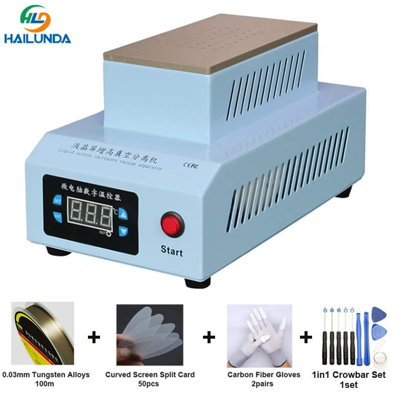 Update LCD Screen Separting Machine High Display Heating Plat Build in Vacuum Pump Separator Mobile Phone Repair Set |