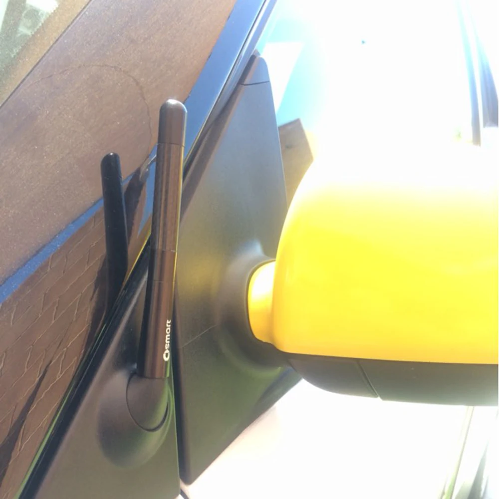 

High quality 12cm 4.7 inch Black Short Carbon Fiber Car Radio fm Antenna antena fit for Benz Smart Fortwo