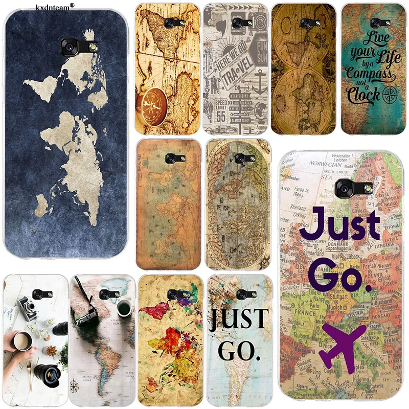 Тонкий чехол карта мира путешествия просто Go Мягкий ТПУ для телефона samsung Galaxy Note 2