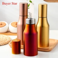 500ml oil dispenser gravy boat dust proof oil can durable stainless steel soy sauce leakproof olive oil bottle kitchen supplies