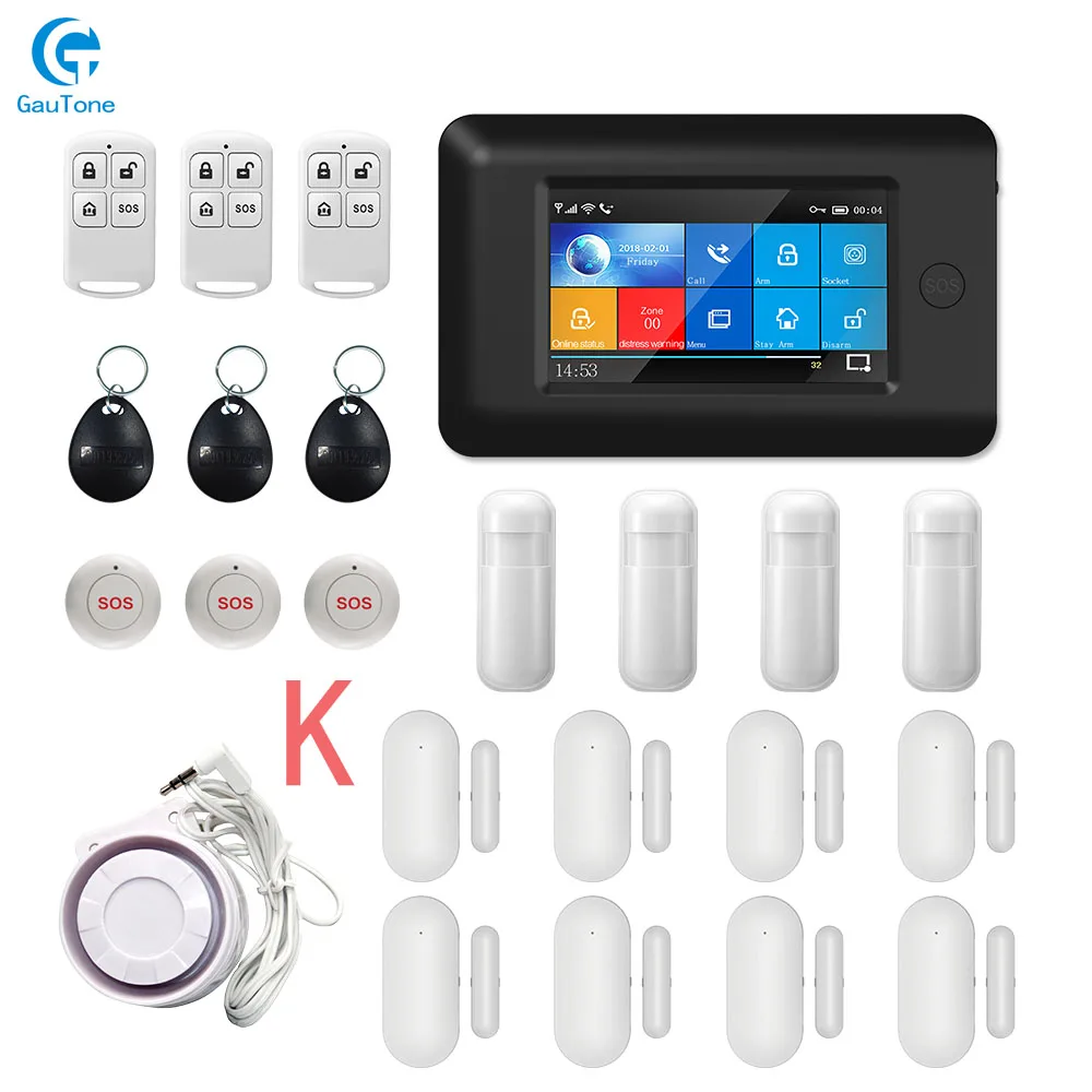 GT-014-GSM-PG106-K DHL приложение пульт дистанционного управления PG106 wifi+ GSM gprs беспроводной дом/Компания охранная сигнализация для Android и iOS - Цвет: GT-014-GSM-PG106-K