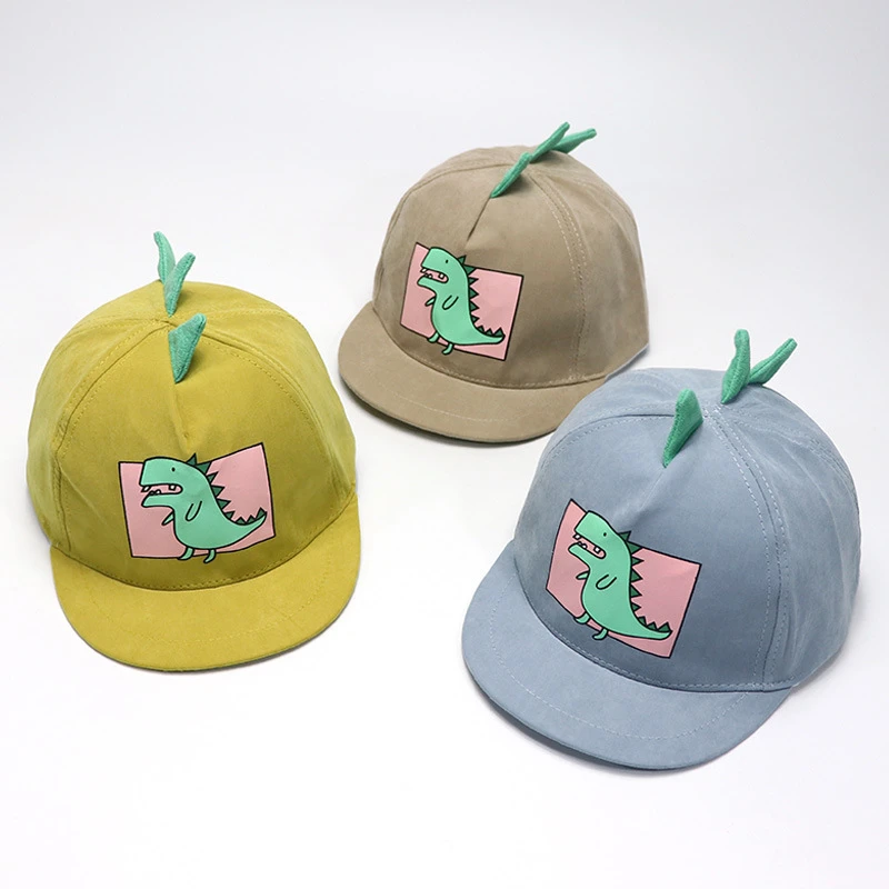 Fashion 2-8 Years old Children Baseball Cap Boys Girls Dinosaur style Snapback adjustable Kids Hip Hop Hat Sun cap wholesale | Аксессуары