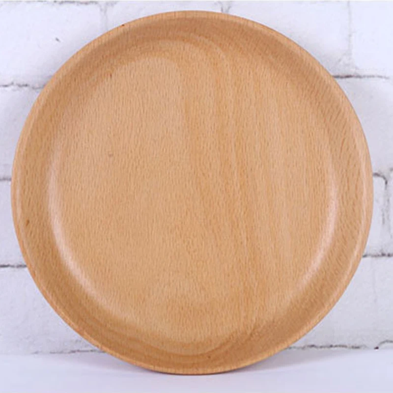 

Promotion! Beech Plates Wooden Tableware Beech Wood Plate Handmade Sushi Dish for Daily Uses or Gifts,2Pack,7.9In