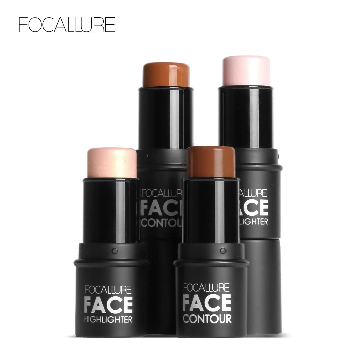 

FOCALLURE Highlighter Makeup Glitter Contouring Bronzer For Face Shimmer Powder Creamy Texture illuminator Stick Women Cosmetics