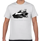 Мужская хлопковая футболка Harajuku, с водным скутером