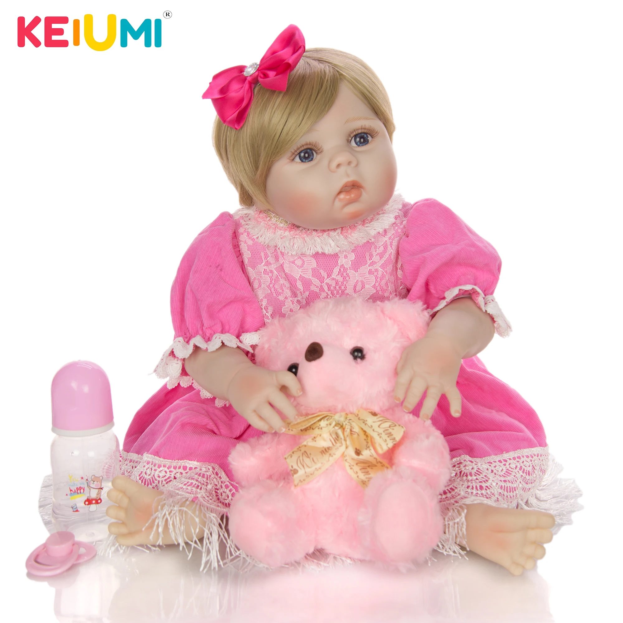 Полностью силиконовые виниловые куклы Новорожденные 23 дюйма реалистичные для