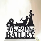 Топпер для торта механический, Топпер для свадебного торта для жениха и невесты, персонализированный