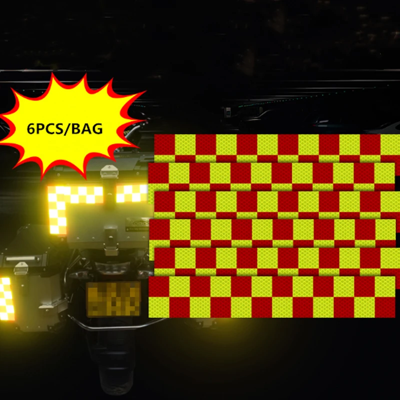 6 шт. креативные светоотражающие наклейки Batenburg для полиции мотора багажника