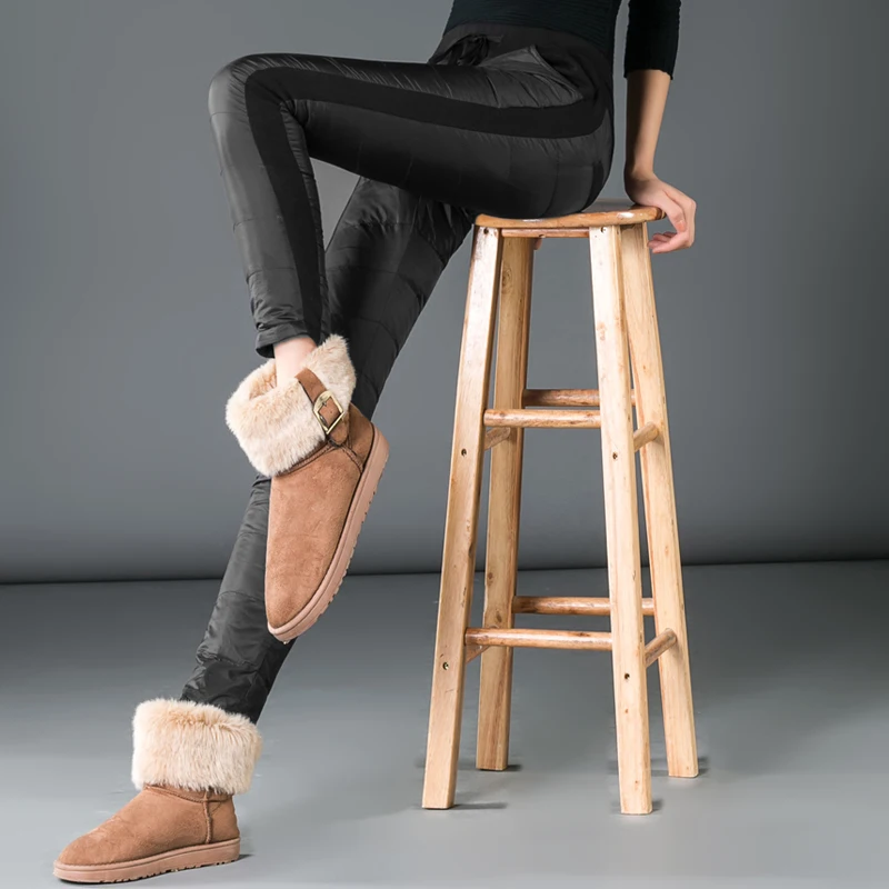 Women's High Waist Pants Winter Pants Women 2020 New  Pants Trousers Women's Slim-Fit Padded Warm Fashion