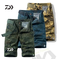 summer daiwa fishing clothing camouflage breathable cotton patchwork daiwa fishing shorts men outdoor sports hiiking camping