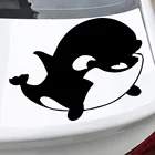 Бесплатная доставка Косатка винил Обёрточная бумага интересные виниловые наклейки для автомобиля Стикеры черныйсеребристый авто-Стайлинг