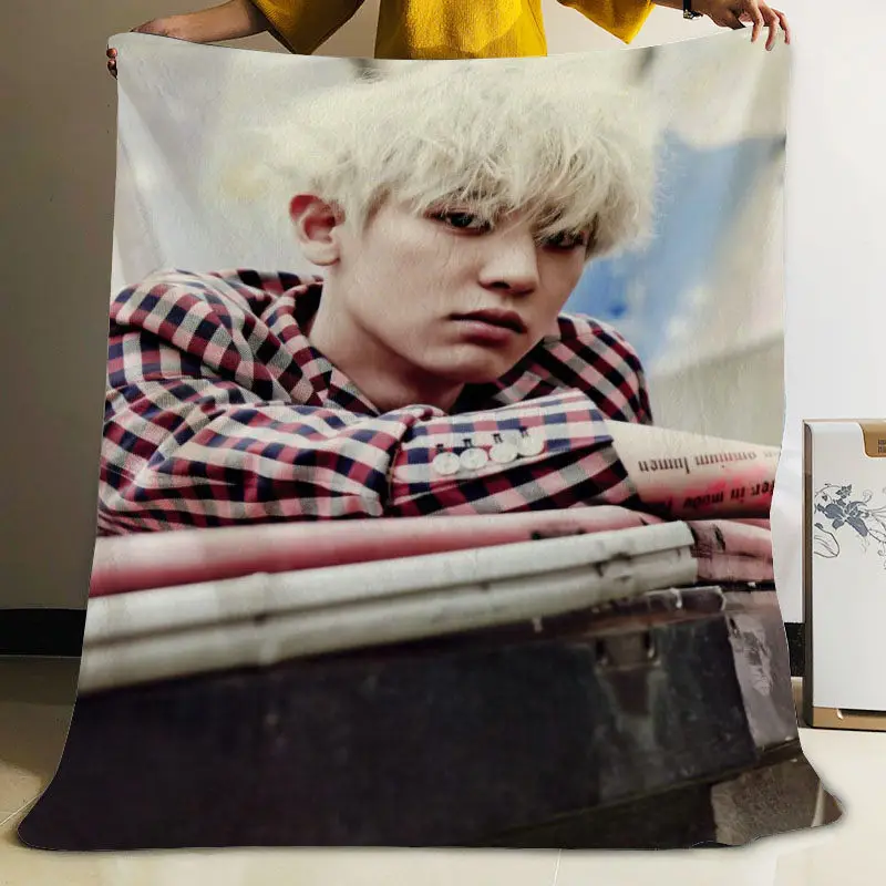 ?? Musifeカスタムパークchanyeol Kpopフランネル毛布デザイン独自の毛布フランネル毛布ソファdiyのドロップシッピング