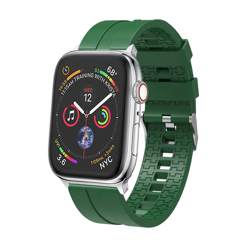 

Strap for Apple watch band 44mm 40mm iWatch band 38mm 42mm Sport Silicone bracelet for Applewatch serie SE 6 5 4 3 2 wristbelt
