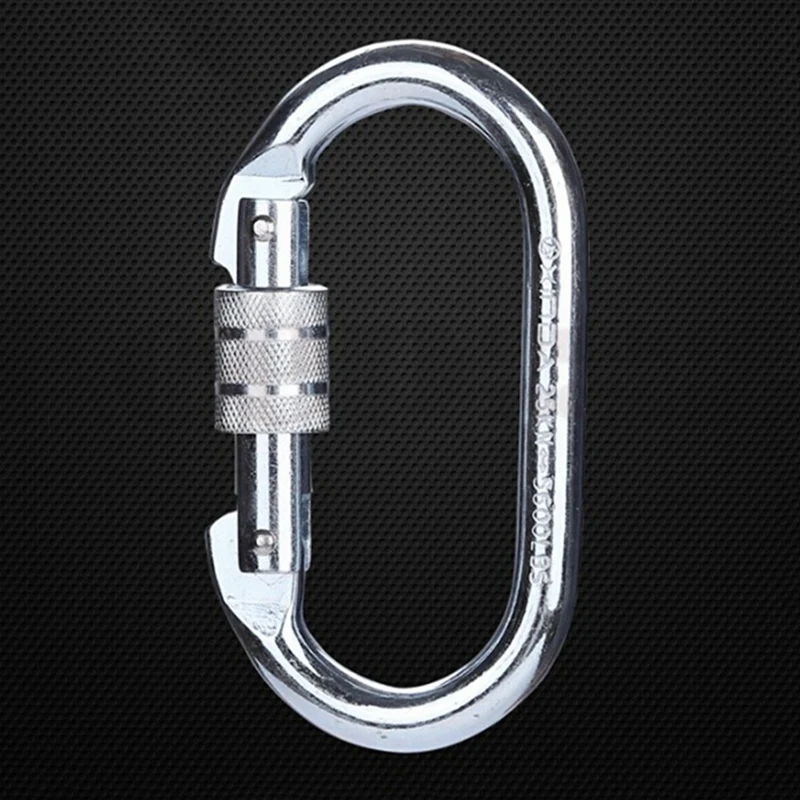 

O Shape 25KN Alloy Steel Safety Buckle Professional Rock Climbing Carabiner & Carabiner Gear Aluminum Rope Grab