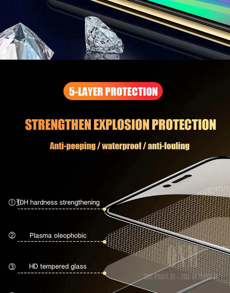 Анти шпионское закаленное стекло для HUAWEI Honor 10/Lite Полное покрытие экрана протектор для Honor 10 конфиденциальности Закаленное стекло пленка