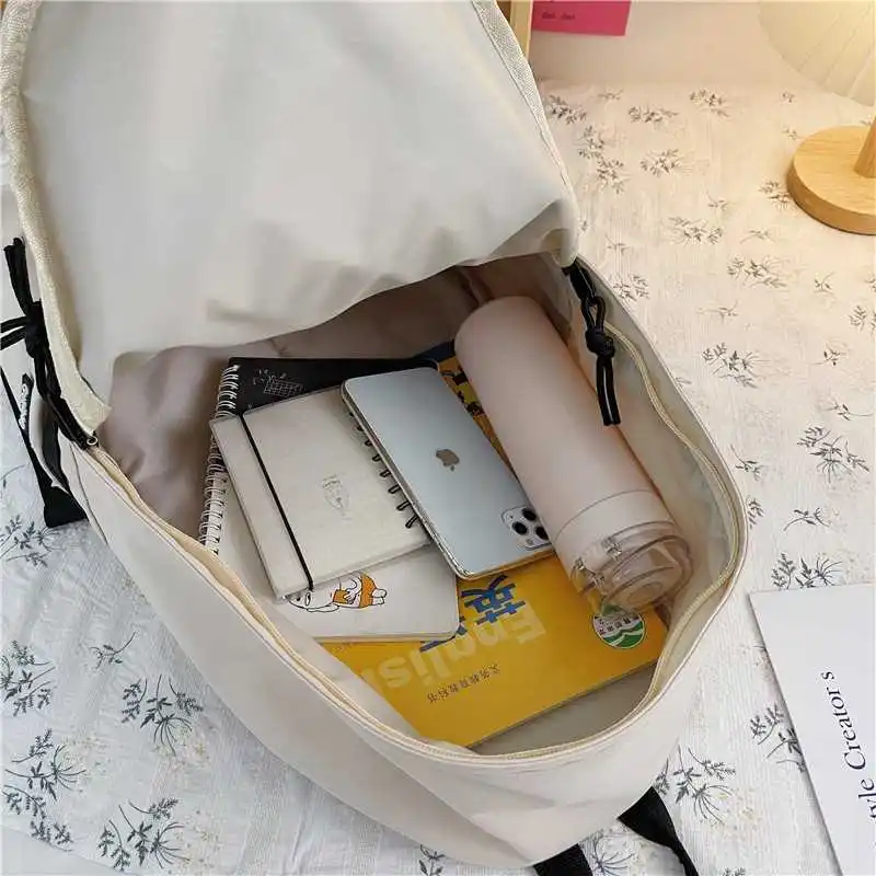 

Solid color female fashion backpack school backpacks for boys travel ability bagpack backpack 2021