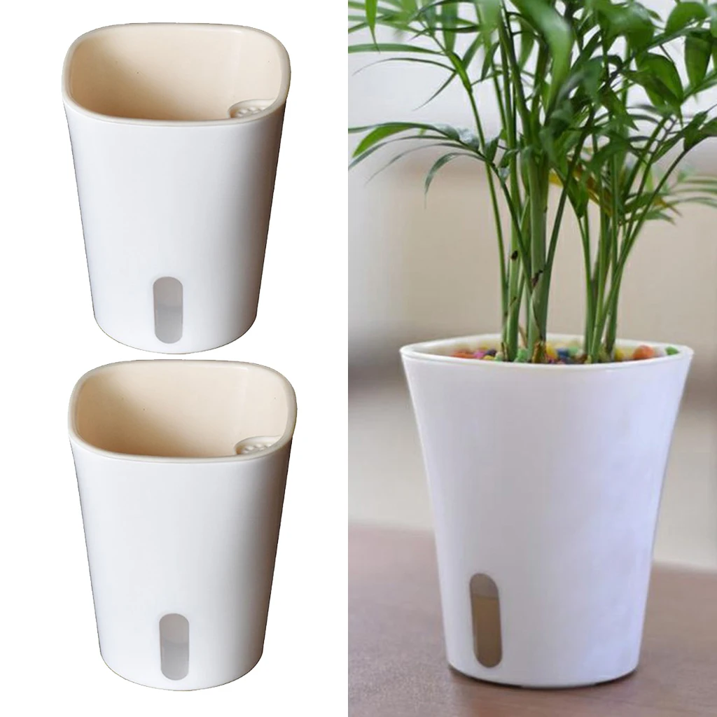 Горшки для самостоятельного полива пластиковые 7 дюймов 2 упаковки | Дом и сад