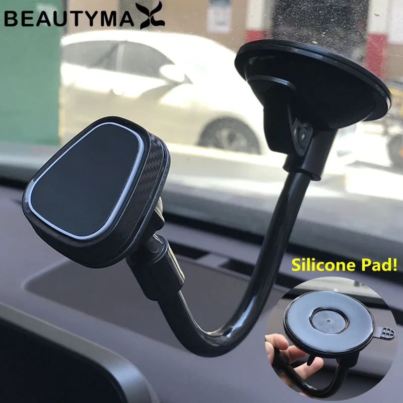 

Car Windshield Magnetic Phone Holder Flexible Long Arm Mount GPS Support Stong Magnet Stand Holder For Moblie Phone Samsung