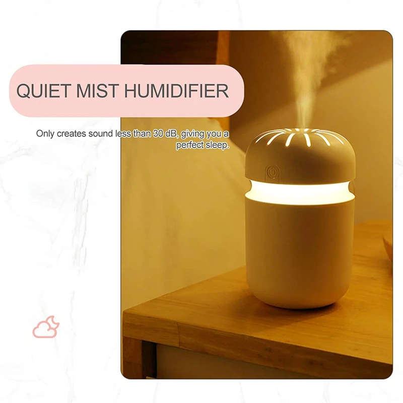 

Cool Mist Humidifier Mini Air Humidifiers,USB Electric Portable Diffuser Purifier for Home Bedroom Living Room