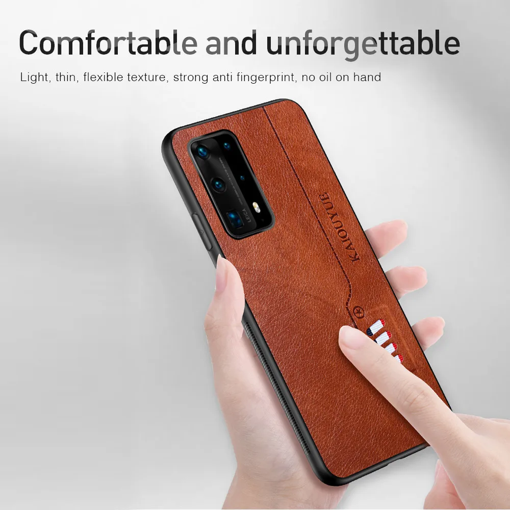 

luxury Leather case For huawei p40 pro p30 lite p20 on hauwei p 20 30 40 light E p smart Z plus 2019 Silicone phone Cover coque