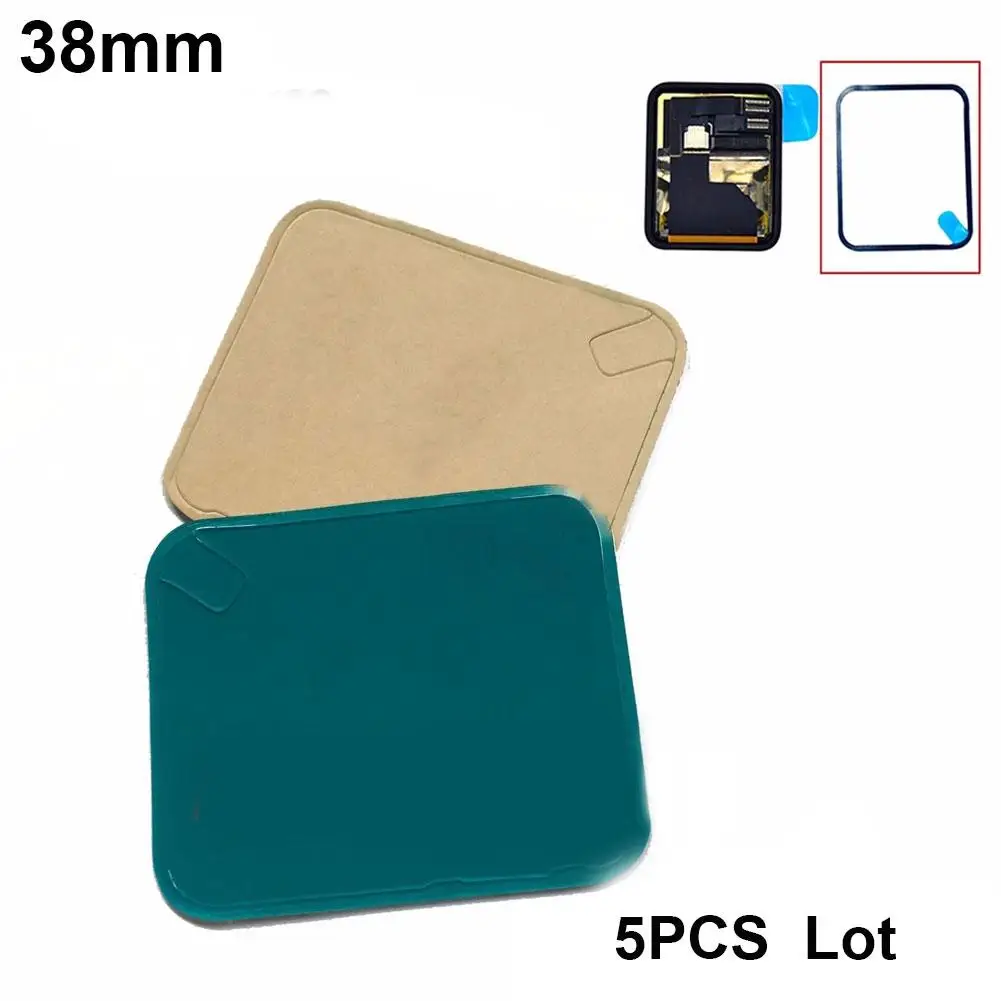 5 шт. 38/42 мм пылезащитные Водонепроницаемый клейкая лента спереди ЖК дисплей клей