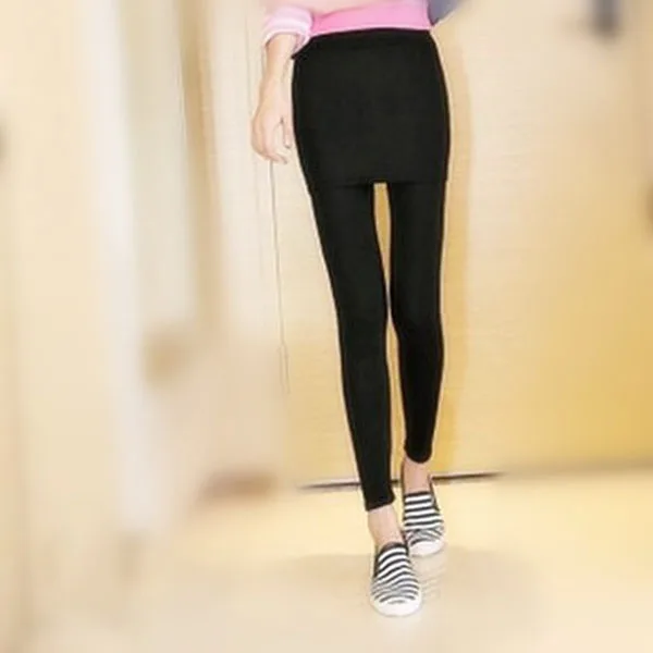 B Package black VISNXGI,, серые, черные сексуальные обтягивающие Стрейчевые легинсы с молнией, мини юбки, модные женские леггинсы из двух частей - Цвет: B Package black