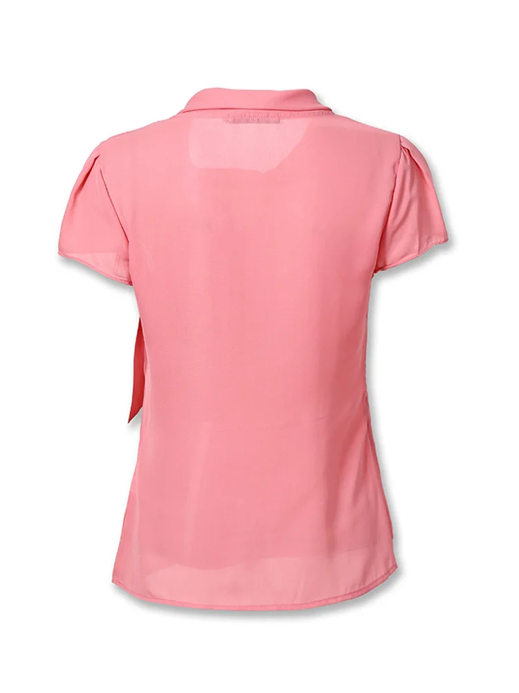 2020 Летняя женская элегантная розовая рубашка для отдыха Женский Стильный