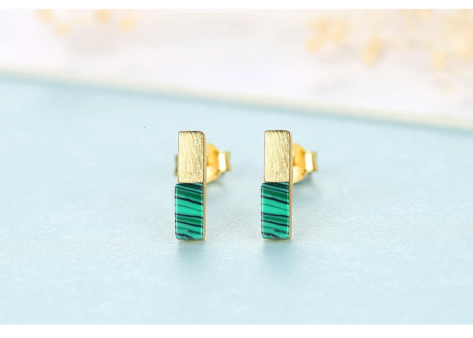 CZCITY серьги-гвоздики из чистого серебра с 925 пробы кисточкой, изящные мини-серьги-гвоздики для женщин, ювелирные изделия из бирюзы SE0378