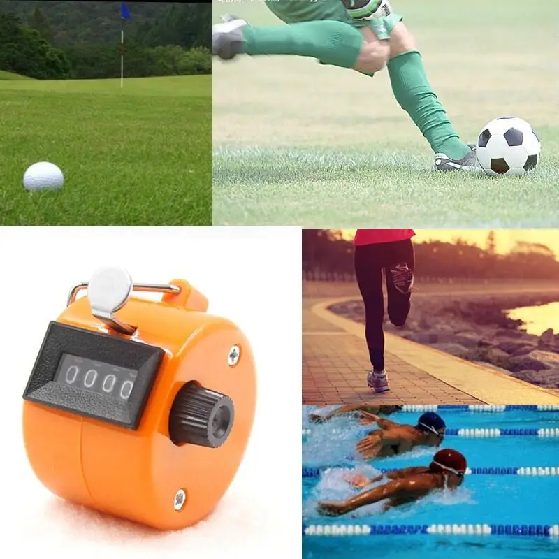 

4 Digit Number Counter Digital Hand Tally Clicker Finger Manual Counting for Timer Soccer Golf Training Counters 40% Off