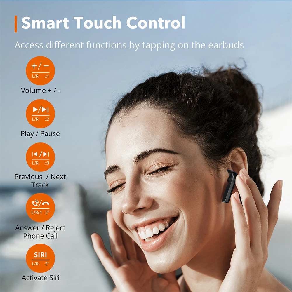 TaoTronics SoundLiberty 92 TWS Earphones Bluetooth Hi-Fi Headphone IPX7 Waterproof Wireless Earbuds Support Mic Voice Assistant |