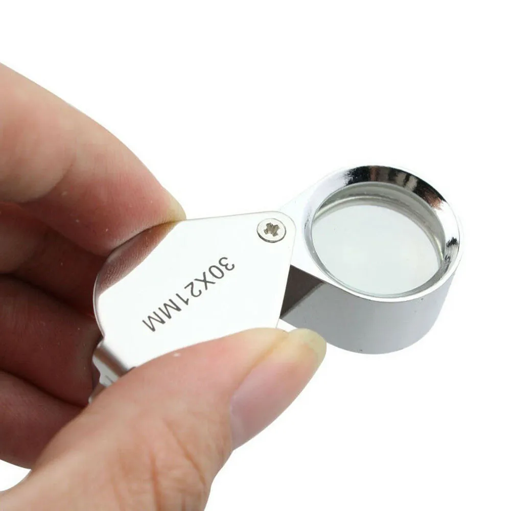 

21mm Magnifier Equipment Eye Foldable Jewellers Loupe Storage Box Tiny