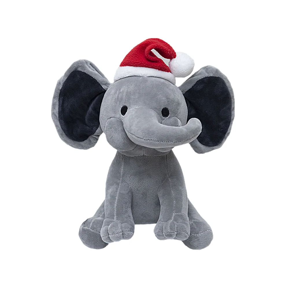 Christmas Grey Кавайный слон, плюшевая спокойная игрушка, пара плюшевых кукол, чучело, плюшевая игрушка для свадьбы, детская вечеринка, игрушки, украшения, детские подарки - Цвет: Christmas Grey