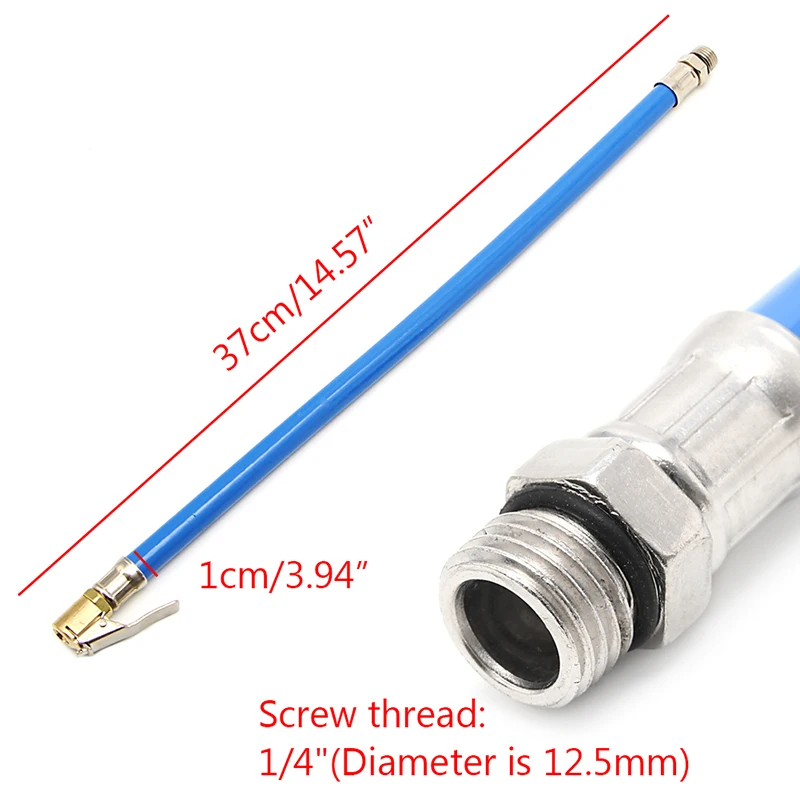 

1PC Car Air Rubber Hose Copper Lock on Clip Chuck Tire Inflator Self-locking