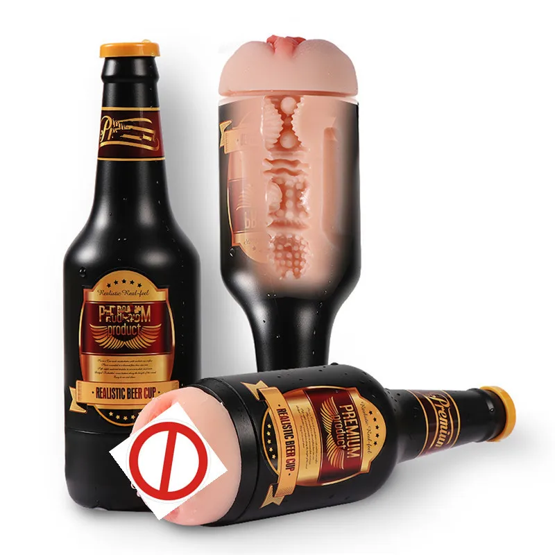 Мужской мастурбатор портативная для пивных бутылок киска мягкий оральный