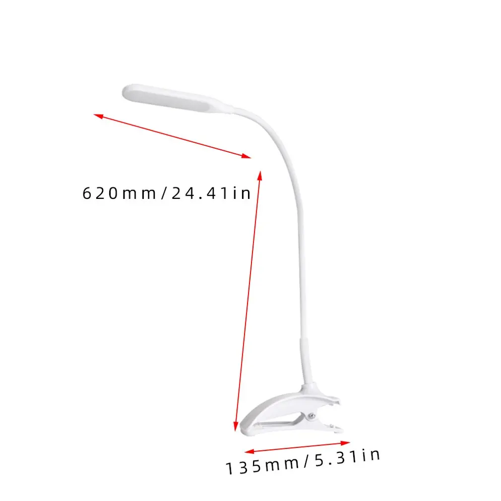 Зажим настольная лампа безопасная диммируемая силикагель Настольная для чтения