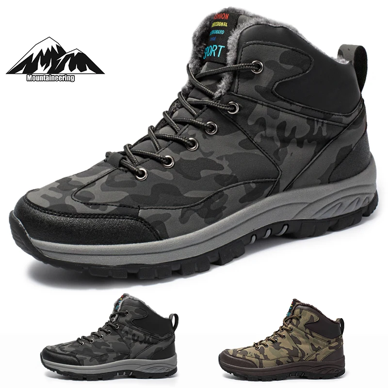 

New Outdoor Hiking Shoes Winter Men Boots Camping Hiking Boots Men Hiking Boots Mountaineering Non-slip Waterproof Hunting Boots