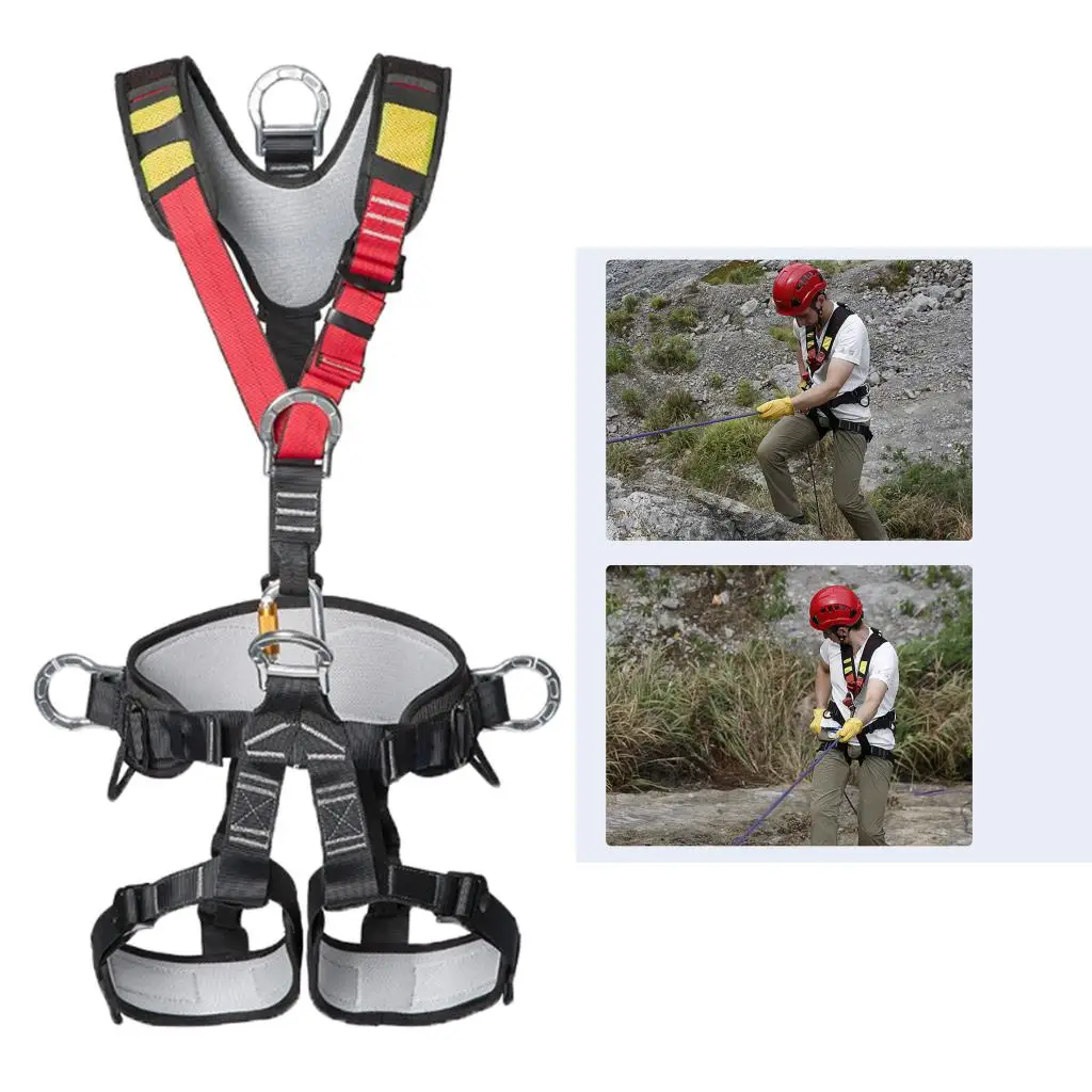 

Climbing Harness Safe Tree Climbing Training Caving Rappelling Equip
