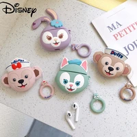 disney cute duffy bear tony cat bluetooth compatible wireless earphone case for iphone airpods 12 coupler silicone earphone