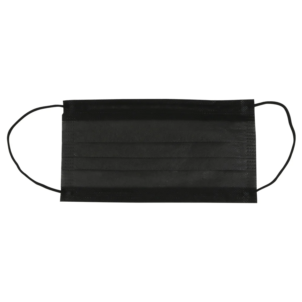 10 шт./компл. черная Нетканая безопасная дышащая маска для рта одноразовые маски