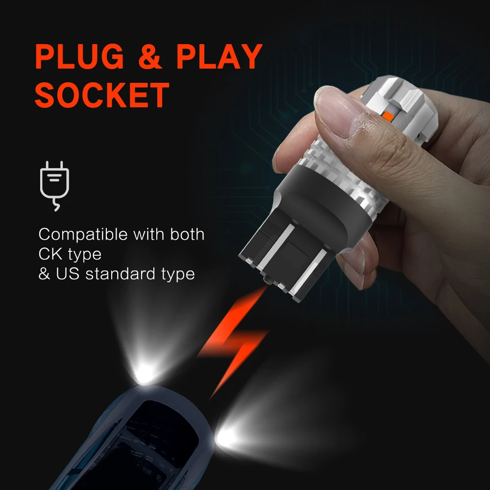 2 шт. 1200LM T20 7443 W21W 1156 светодиодный автомобиль P21/5 Вт 3157 PY21W P21W W21 5 BA15S DRL 1157 Bay15d красный