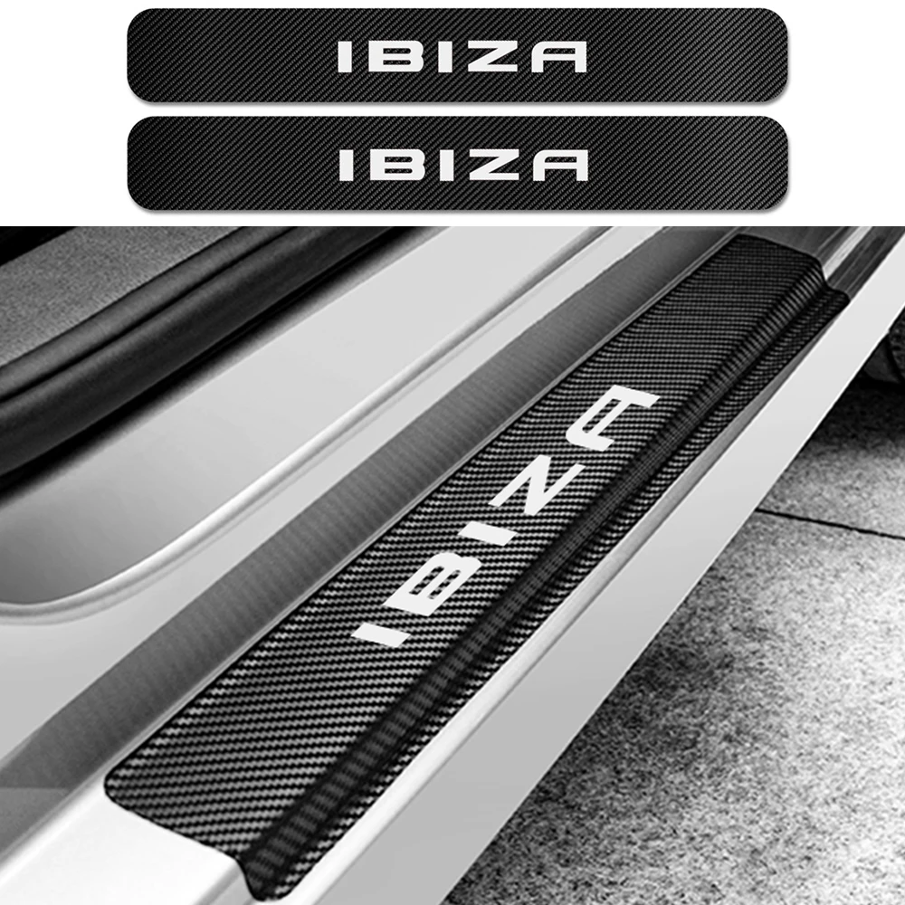 Для Seat Ibiza 4 шт. порога гвардии углеродного волокна наклейки на авто накладка
